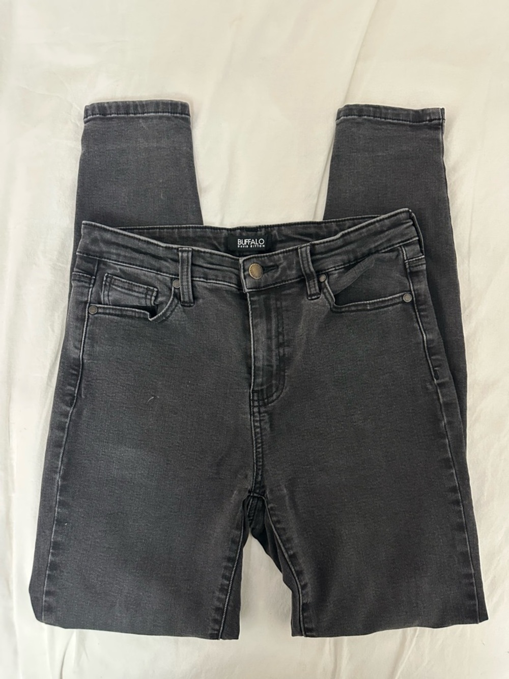 Buffalo Dark Gray/Black High-Rise Skinny Jeans for Women